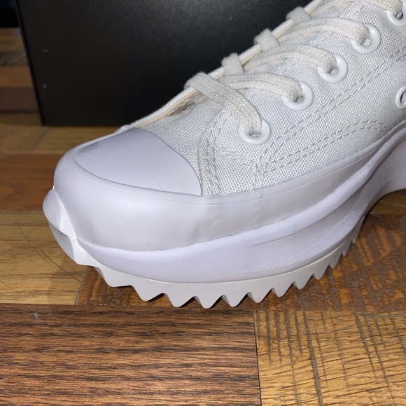 New Converse Run Star Hike Low Platform All White Sneaker - Picture 5 of 6